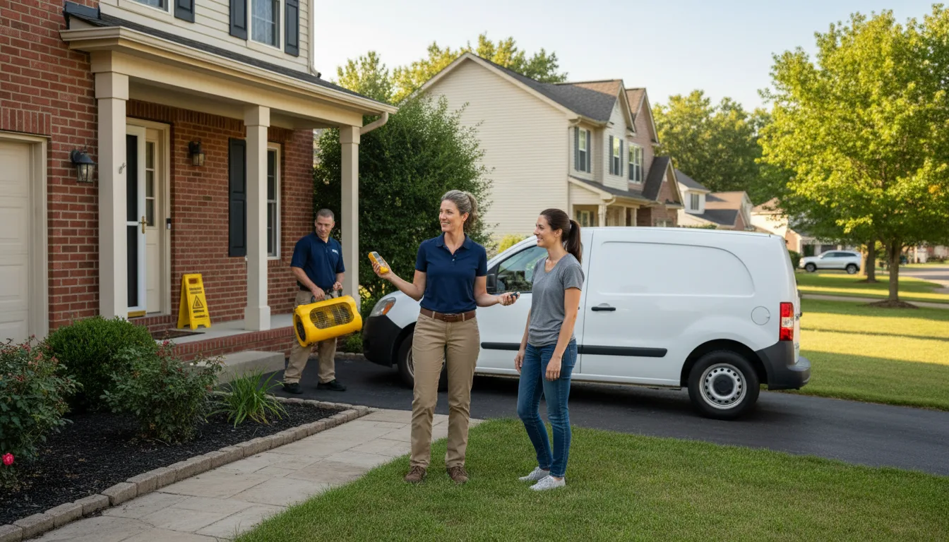 Residential water damage restoration in San Jose, IL